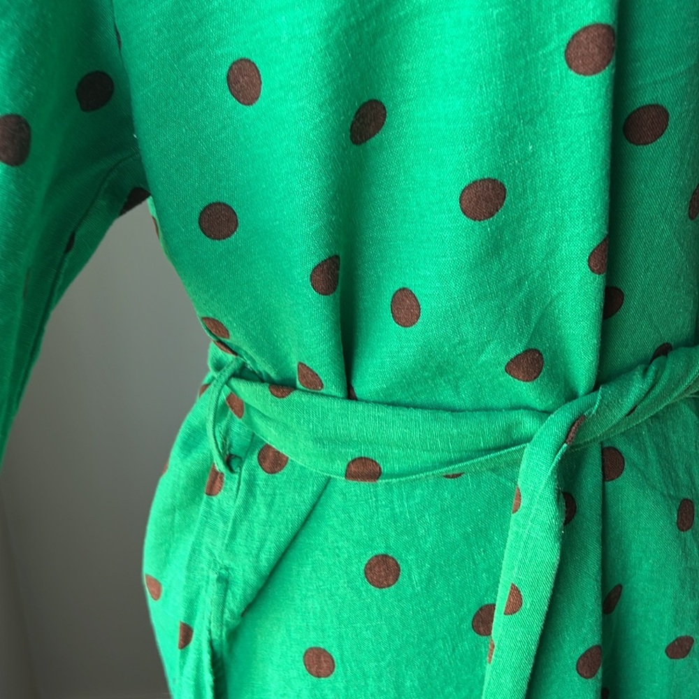 Zara Polka Dot Linen Tunic - Picture 6 of 13